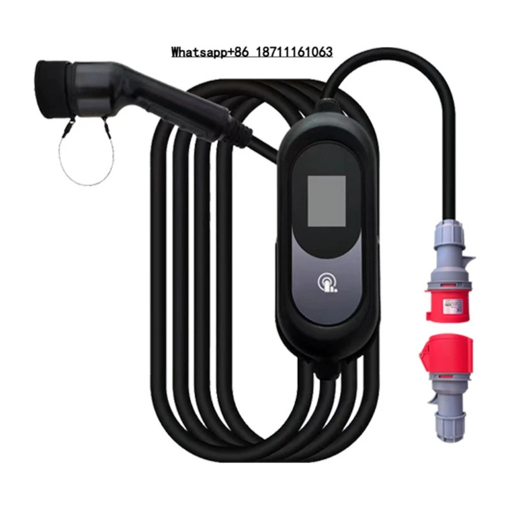 

22KW Three Phase Portable EV Charger Type 2 IEC62196 380V 32A 4-Level Adjustable Current Home Use CE ROHS CB TUVCertified