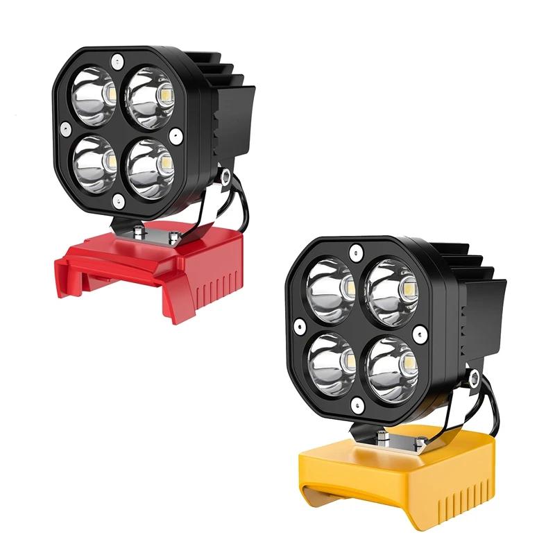 

Work Light For Dewalt 20V Battery,40W 6000LM Flashlight,Flood Light,20V Battery Cordless Work Light 120°Adjustable