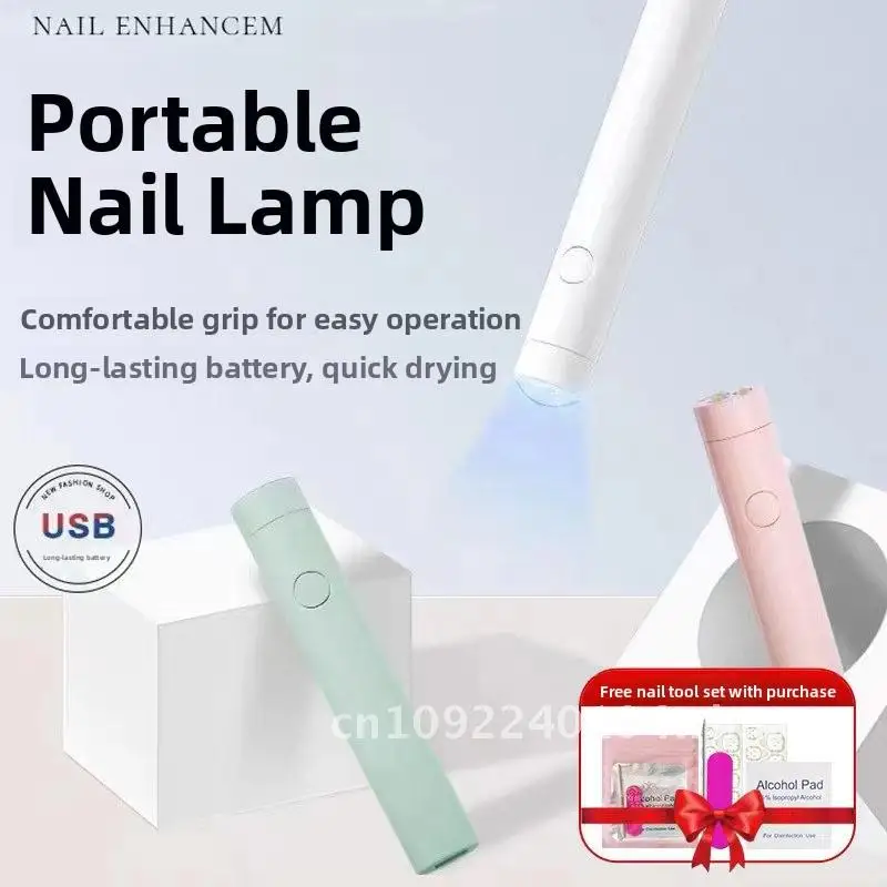 Przenośna ręczna lampa do zdobienia paznokci, ładowalna lampa punktowa, szybkoschnąca mini lampa UV do tipsów