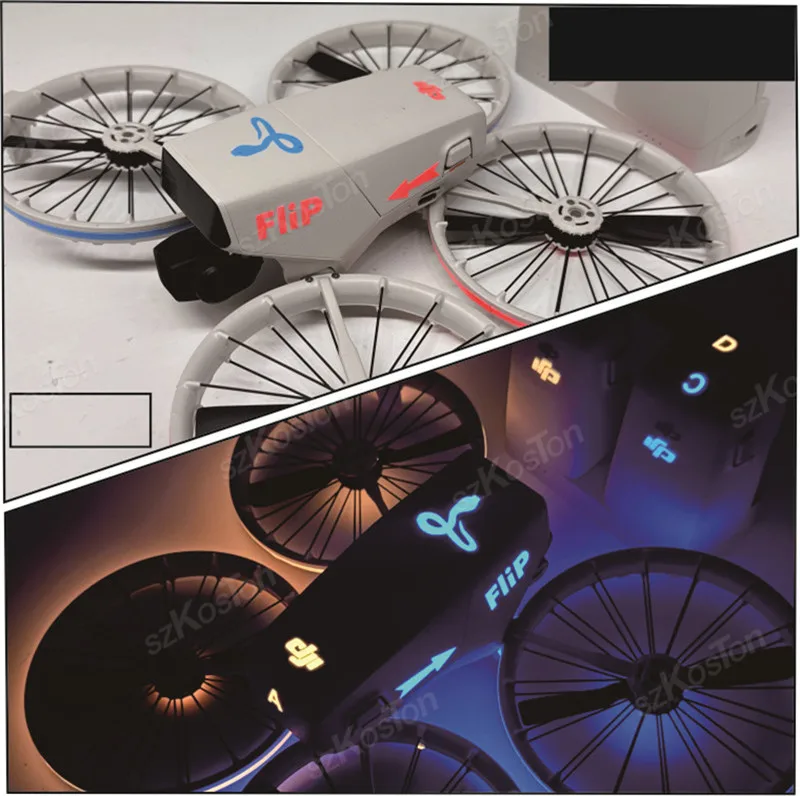 Drone Luminous Stickers For DJI Flip Decoration Decals Skin Anti-Scratch Protective Film Night Safety Cool Flight Accessories