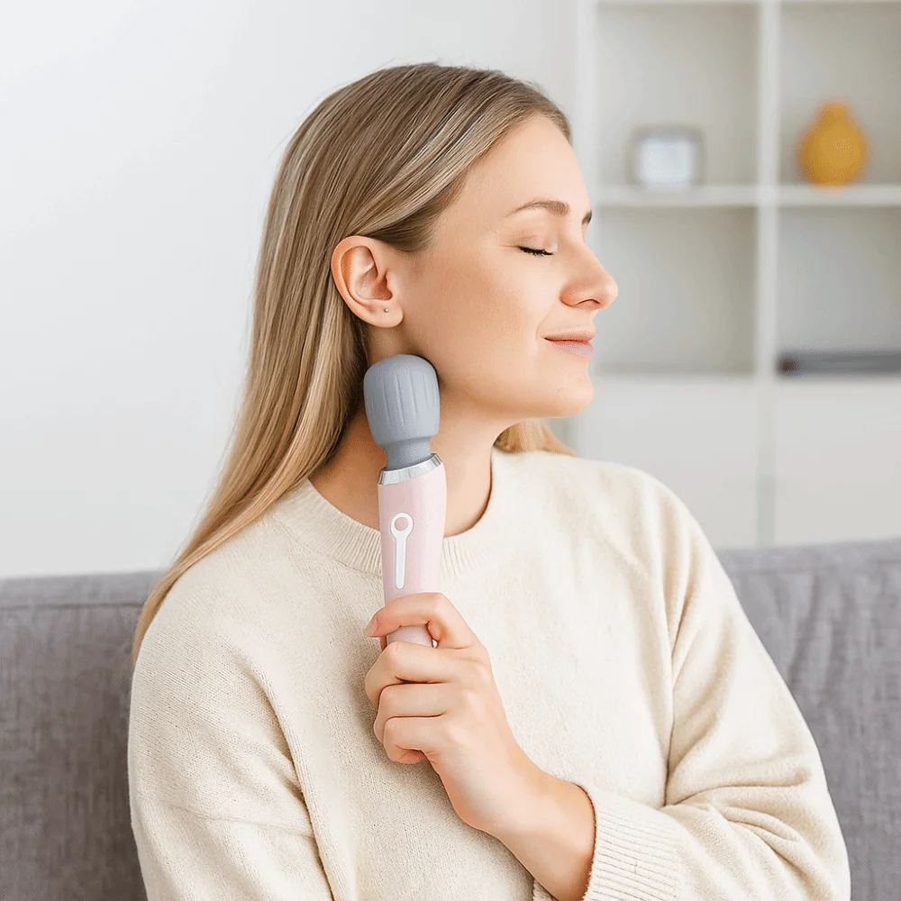 Portable Electric Massage Stick USB Rechargeable Adjustable Electric Massage Hammer Quiet Operation Compact Deep Tissue Massager