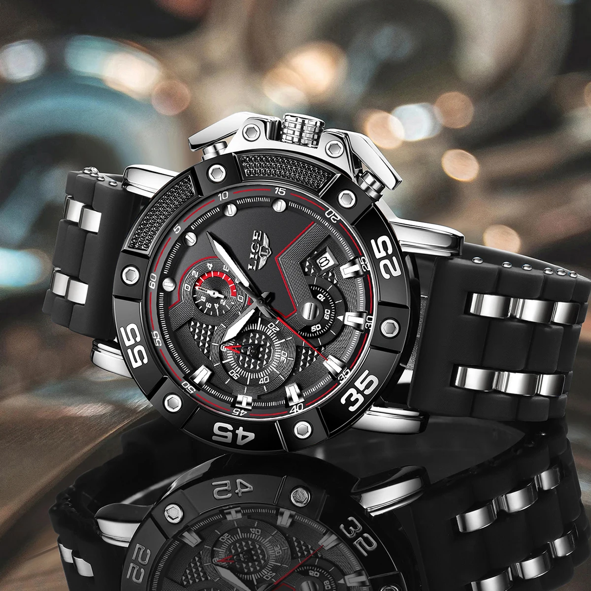 LIGE Design Fashion Trend Quartz Watches for Men Simple Luxury Calendar Casual Sport Waterproof Luminous Outdoor Man Watch Clock