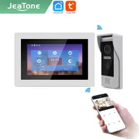 Jeatone Tuya 7 Inch Video Door Phone Intercom Doorbell Smart Home Eye Door Camera Wireless WiFi Home Access Control System Kit