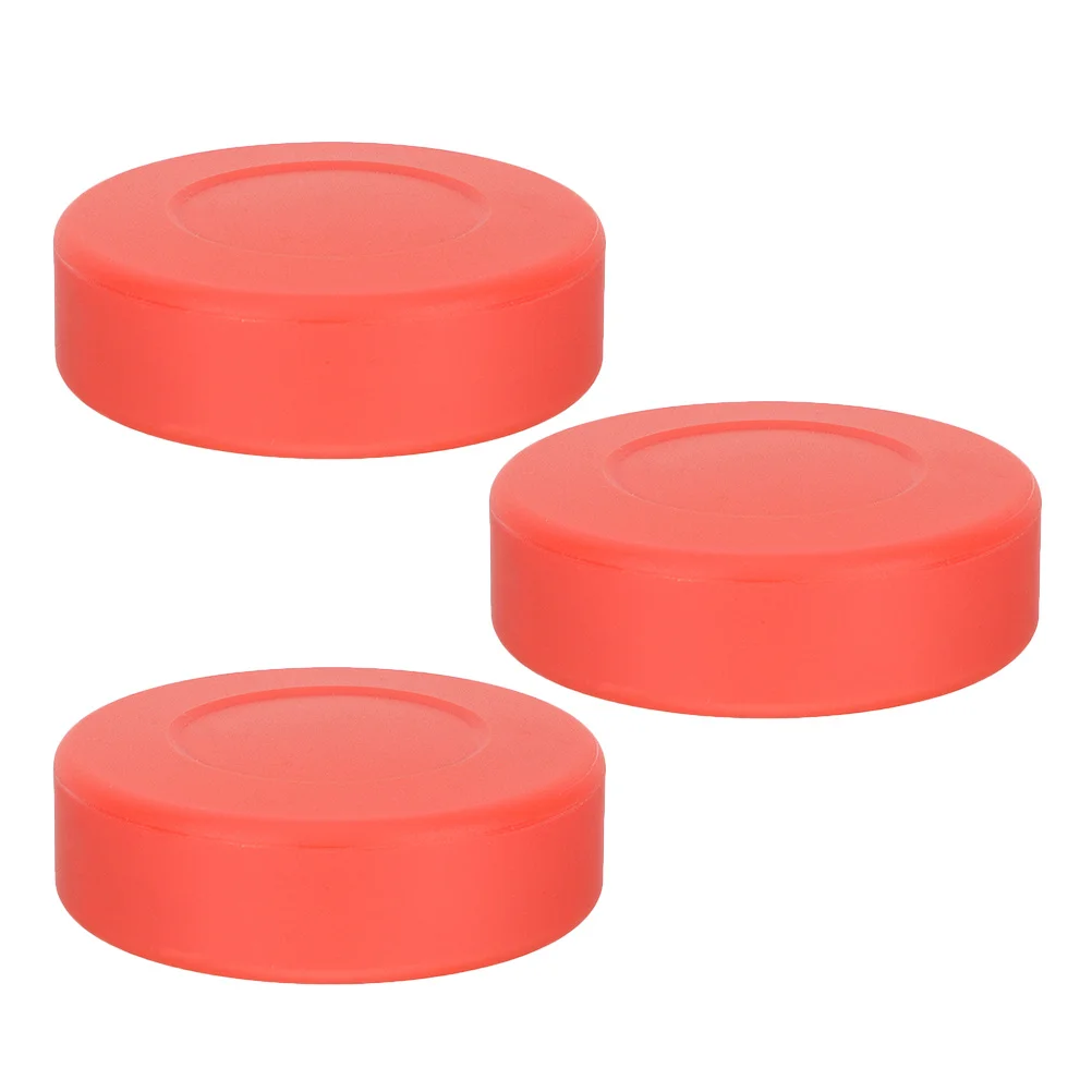 

3Pcs Practice Hockey Pucks Set Matte Finish PVC Ice Hockey Balls for Floor Roller Training Equipment Kids Adults