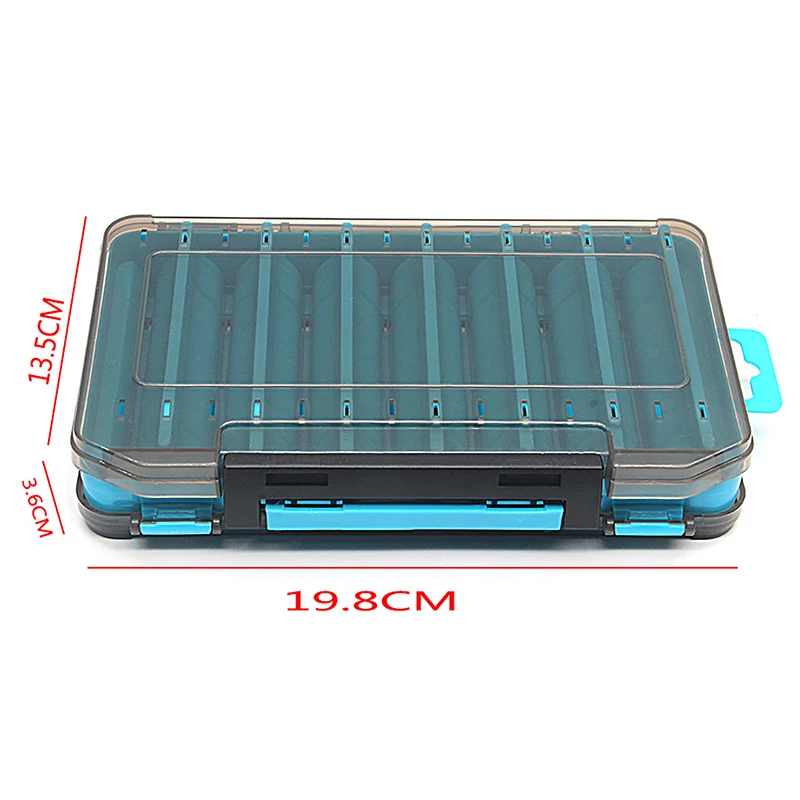 5 Colors Fishing Tackle Box 14 Compartments Fishing Accessories Lure Hook  Storage Case Double Sided Fishing Tool Organizer Boxes - AliExpress 18