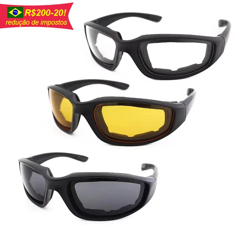 Uniwersalne okulary motocyklowe spolaryzowane okulary przeciwsłoneczne do ochrony oczu wiatroszczelne gogle Moto UV400 przeciwmgielne przezroczyste Len