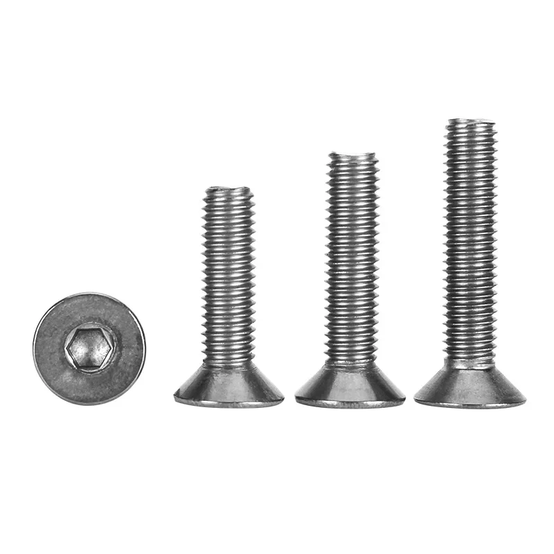 

M8 M10 TA2 Pure Titanium Hex Socket Countersunk Head Screws / DIN7991 Flat Head Allen Bolts - Grade 2 Ti Fasteners
