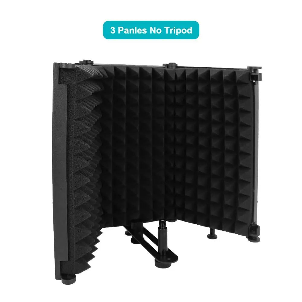 Sound Absorbing Foam Studio Mic Microphone Isolation Shield Reflector for Recording Studio Podcasts Singing Broadcasting