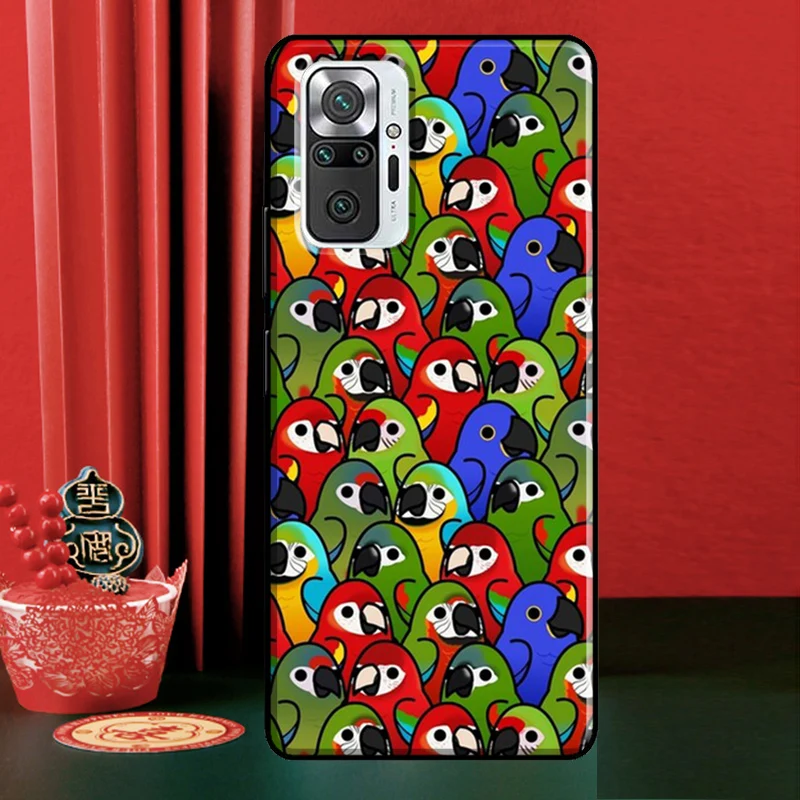 Parrot Birds Cockatiel For Xiaomi Redmi 10 9 9A 9C 9T Case For Redmi Note 10 Pro 8 9 9S 10S Note 11 Pro Coque