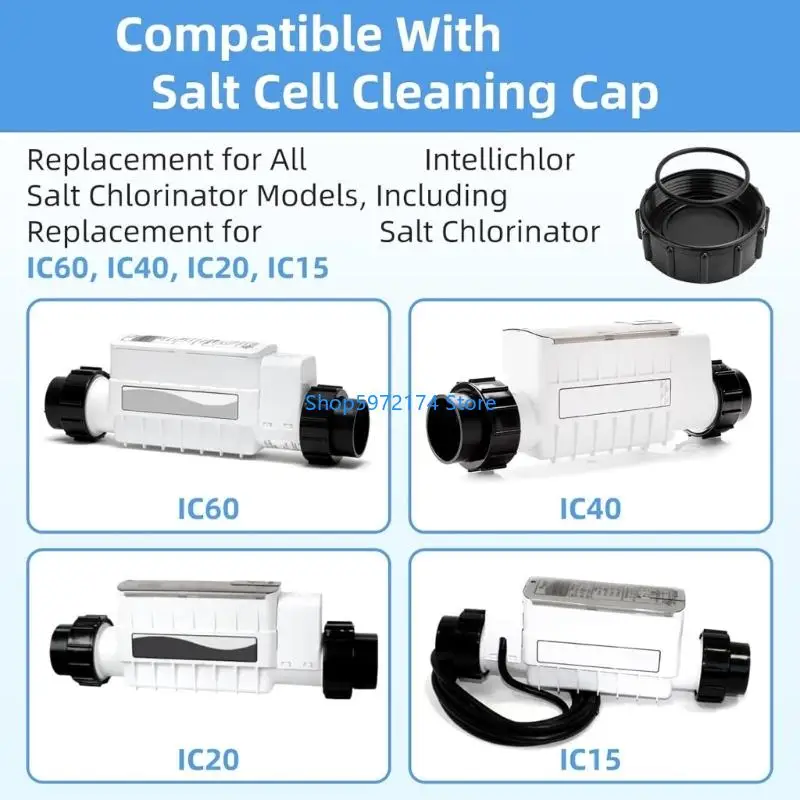 Y3NB 520670 Acid Washing For Salt Chlorinator Pool Filter Replacement Parts Includes Cleaning Cap Gasket O Rings