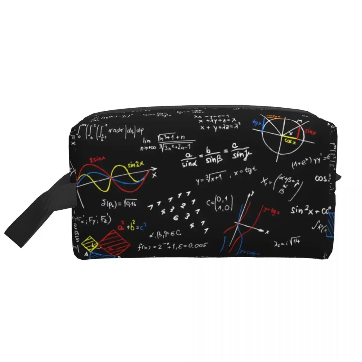 Geek Physics Equations Cosmetic Bag Large Capacity Math Science Teacher Geometric Gift Makeup Case Beauty Storage Toiletry Bags