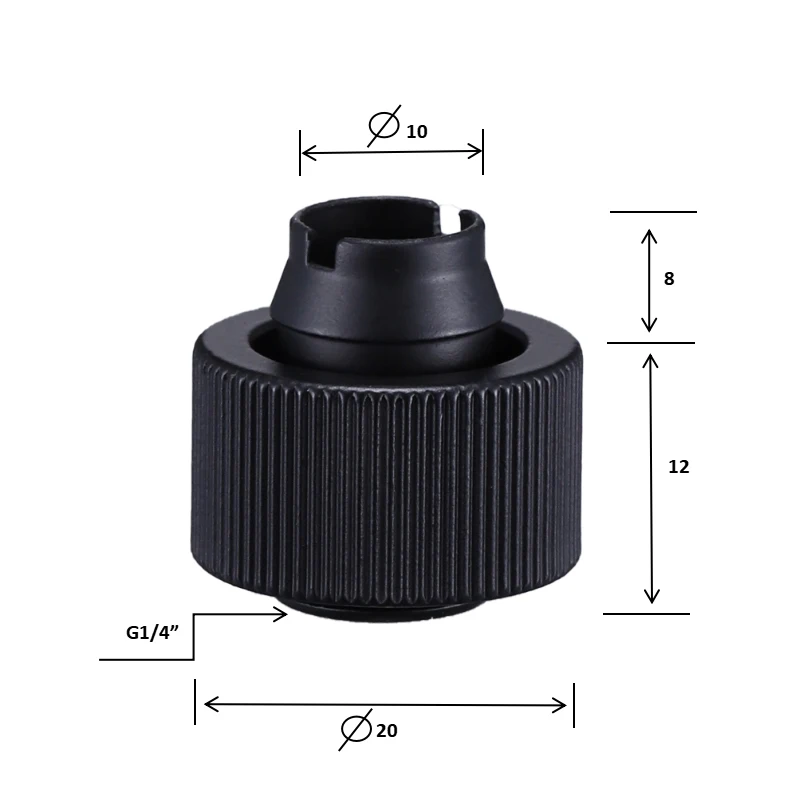 Shyr.eu-Kit de Raccord de Tube Souple pour Tube de 10x13mm/10x16mm avec Joli, Refroidissement à Eau à 3 Voies, Connecteur de Compression Manuelle DIY, 19 Pièces