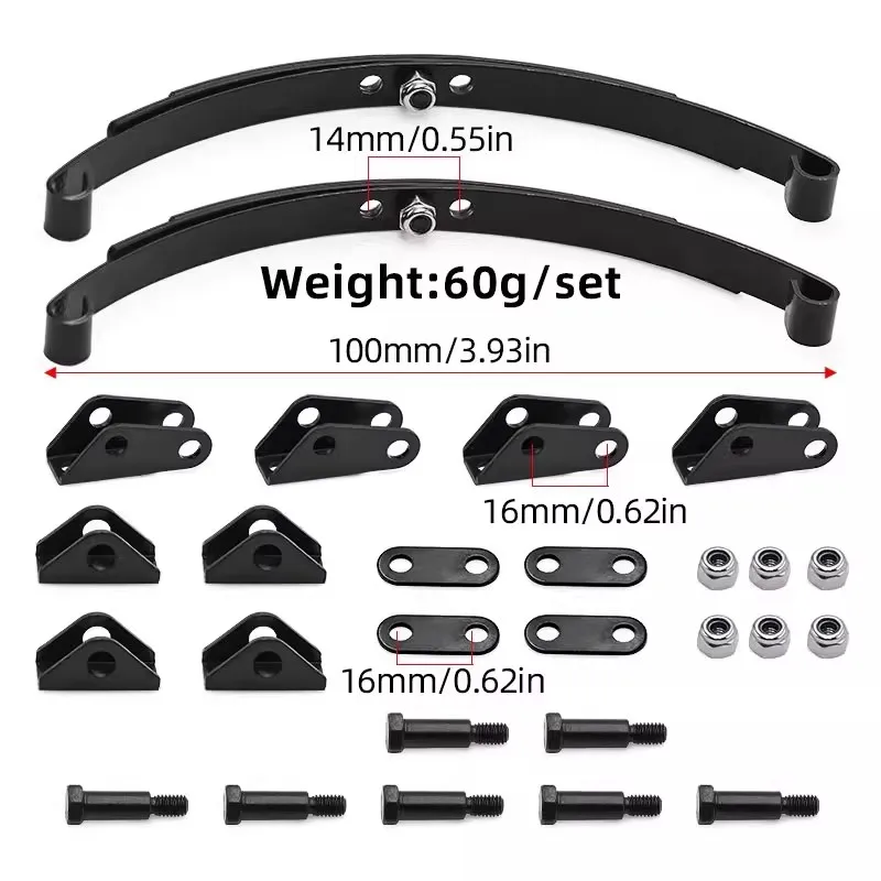 1/14 Heavy Duty Steel Leaf Spring Suspension Set for Tamiya RC Semi Truck - Off-Road Upgrade, Durable & Enhanced Performance