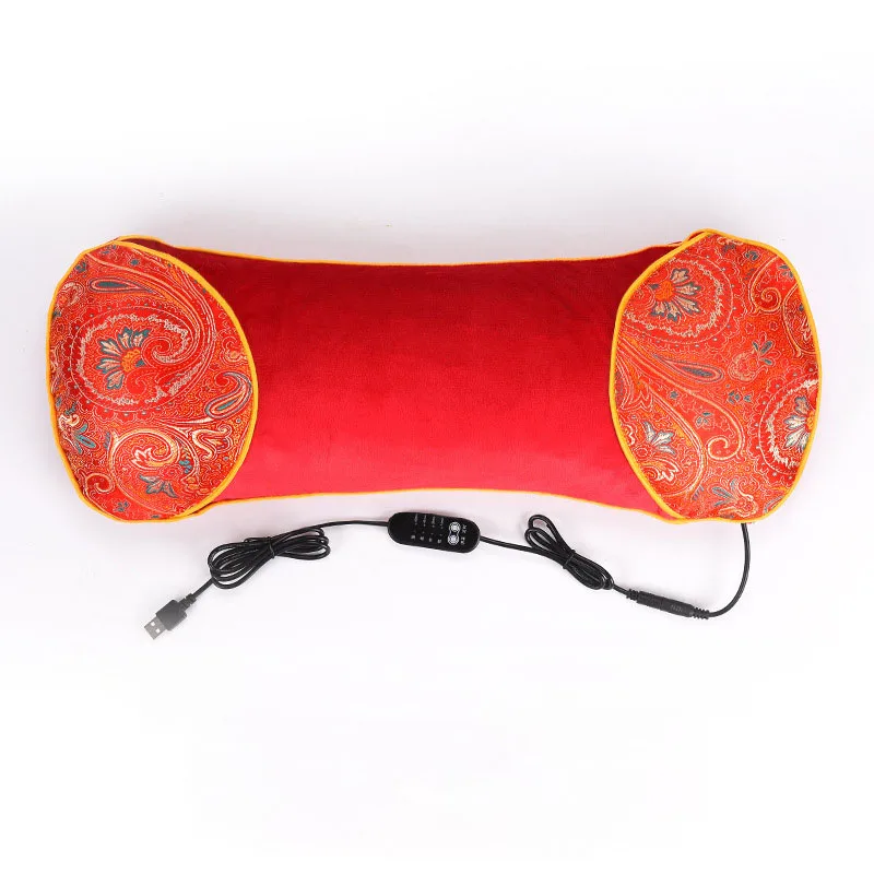 وسادة طبية صينية للتدفئة ، تخفيف آلام عنق الرحم ، ملء خشب الشيح المخملي ، وسادة الخصر أو الرقبة ، تساعد على النوم القطني