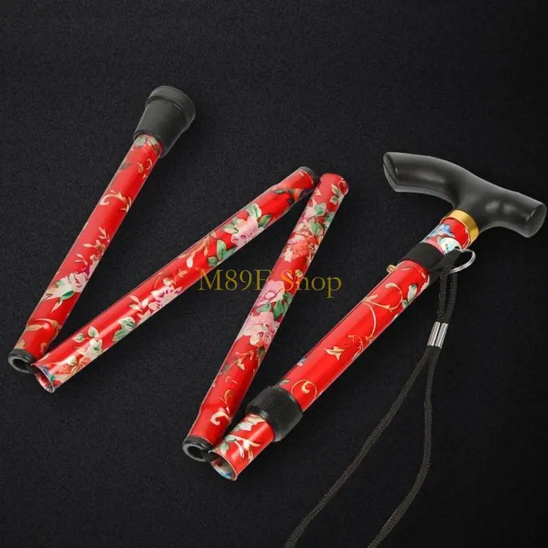 M89F Folding Walking Cane Ultralight Cane Walking Travel Trekking Hiking Pole