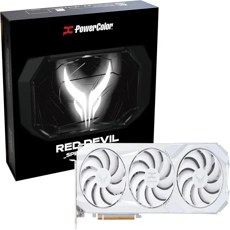 

СОВЕРШЕННО НОВЫЙ PowerColor Red Devil Spectral White AMD Radeon RX 9070 XT 16 ГБ GDDR6