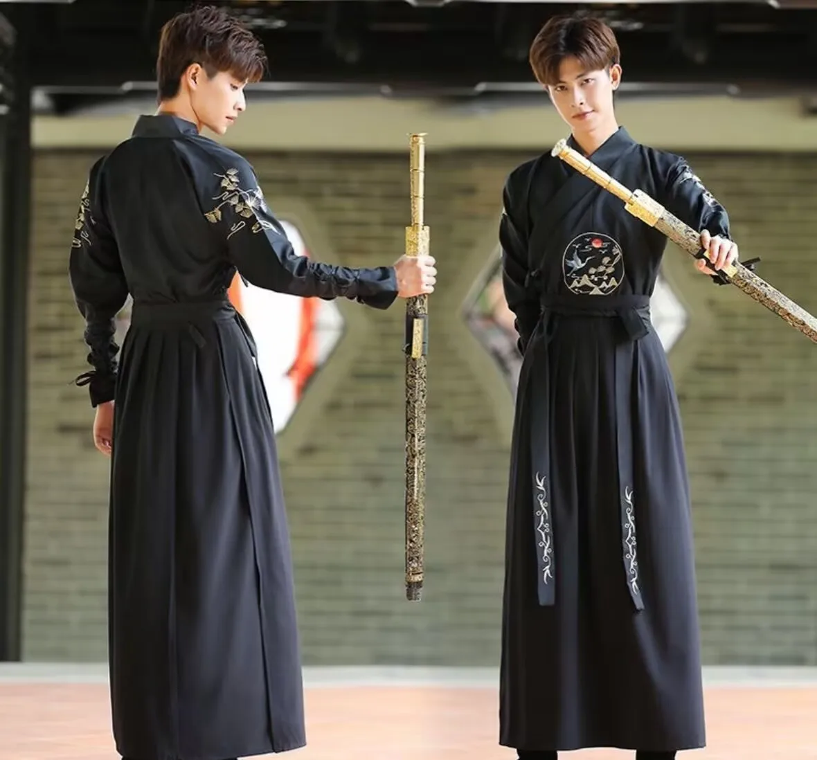 New Japanese Vintage Kimono Samurai Cosplay Clothing Woman Man Chiinese Hanfu Crane Embroidery Cardigan Yukata Full Sleeve Retro
