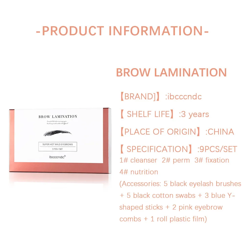 Pro Brow Lift Perming Eyebrow Lifting Brow Lamination Kit with Cling Film Nutrition Keratin Perming Lotion for Home Use