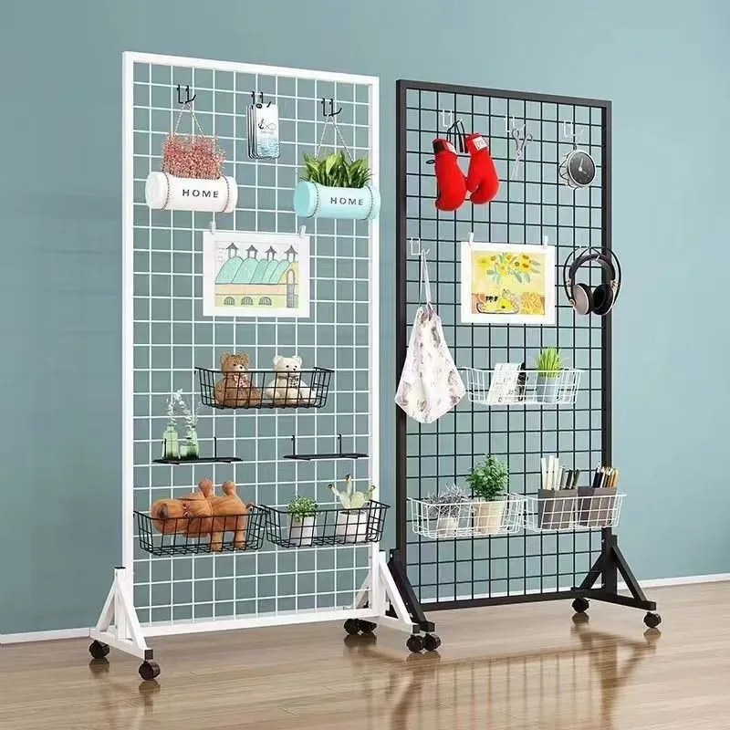 Grid display stand Kindergarten school exhibition works Movable and foldable exhibition display stand
