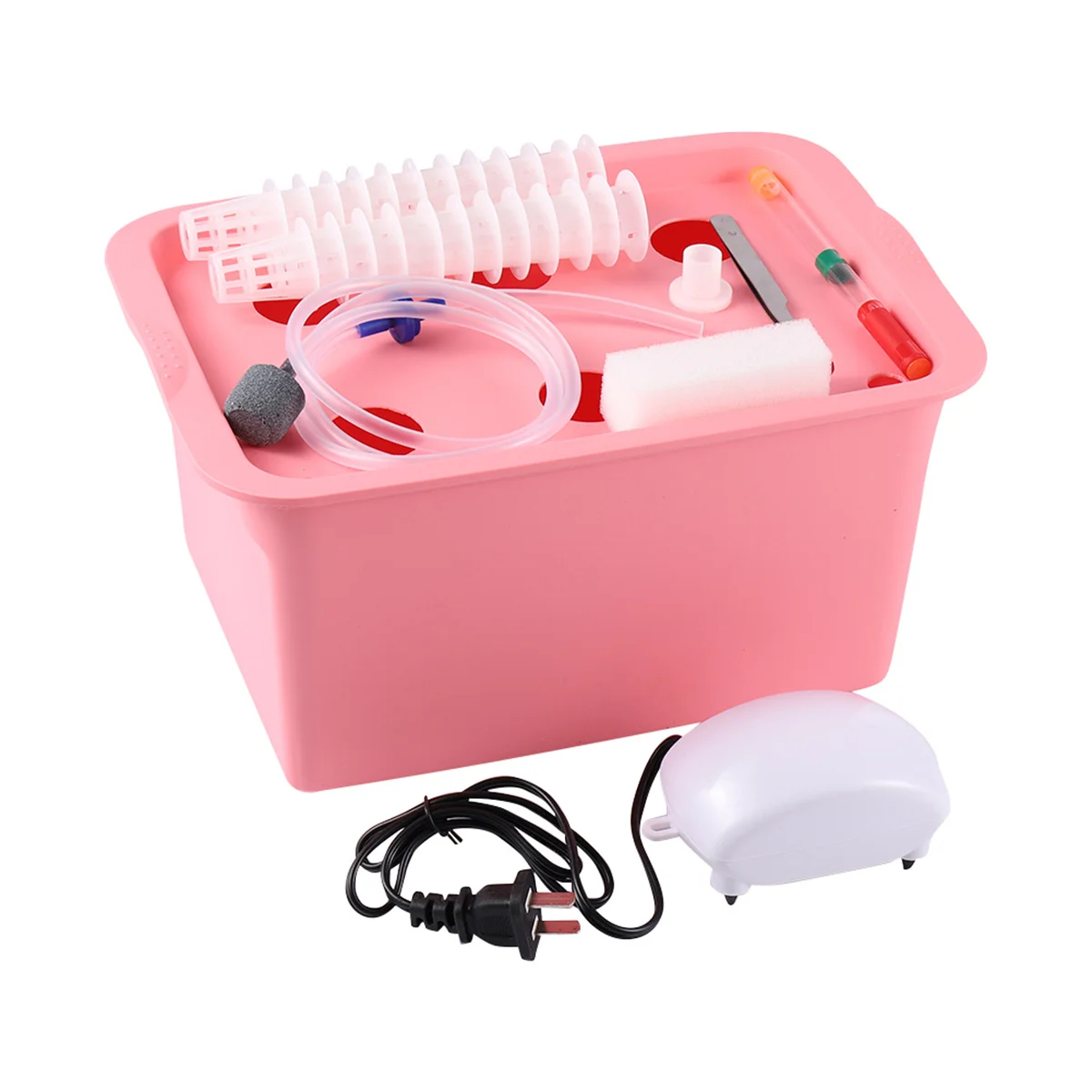 6 Holes Plant Site Hydroponic Garden Pots Planters System Indoor Garden Cabinet Box Grow Kit Bubble Nursery Pots 220V/110V 1 Set