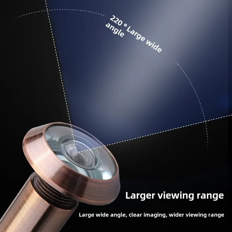 220° Wide Angle Door Peephole Viewer HD Glass Lens Hidden Security Adjustable Door Eye Hardware 1PCS
