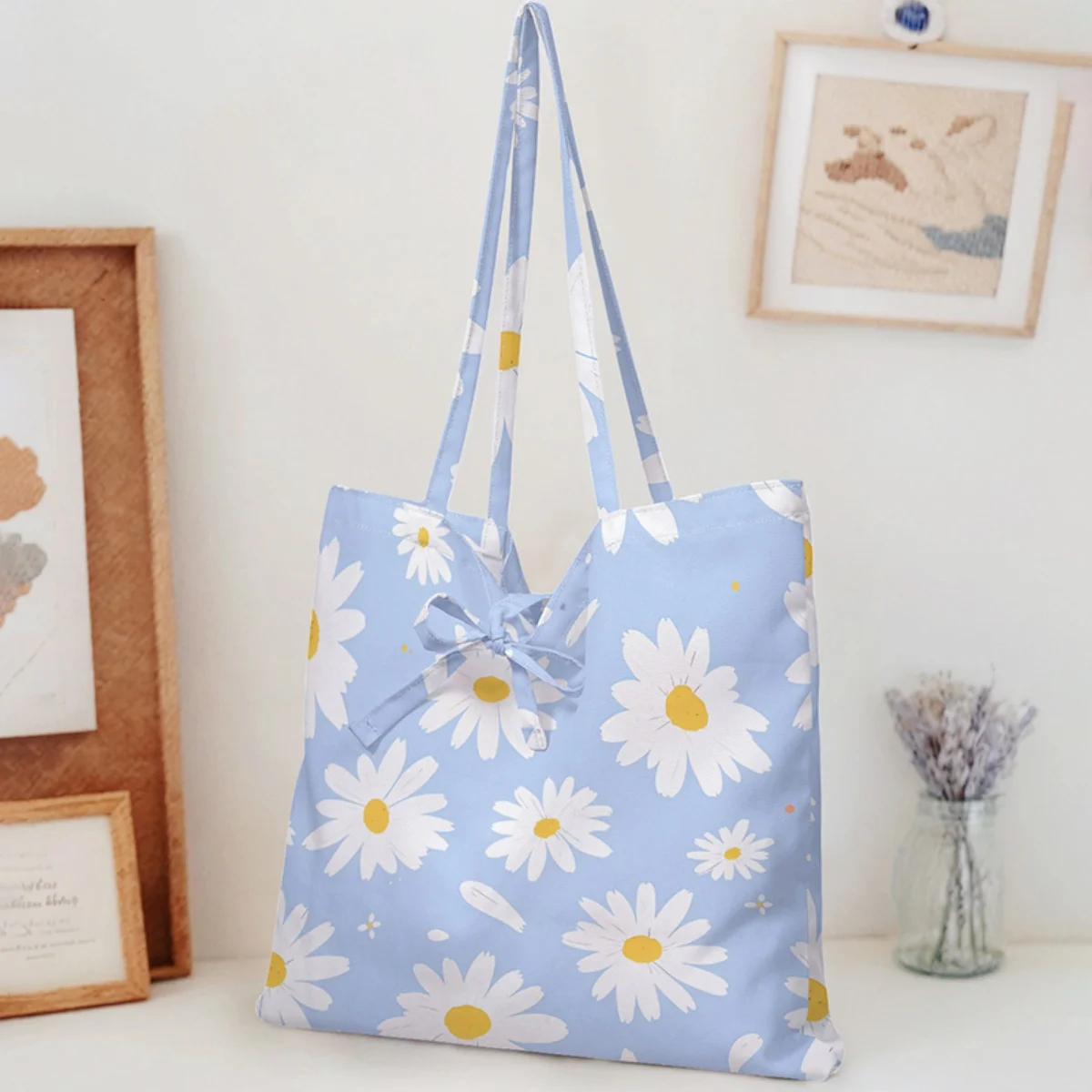 

Симпатичная сумка-тоут для женщин, портативная, универсальная, с рисунком букв и мультфильмов, экологически чистая сумка, модная женская сумка для покупок