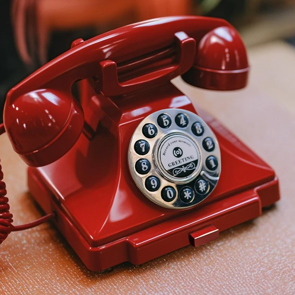 Hochzeits-Audiobuch für Gäste – Retro-Drehscheibentelefon im antiken Stil – Audio-Buch-Telefon – Sprachaufnahmegerät für Hochzeitsfeier – Detail 6