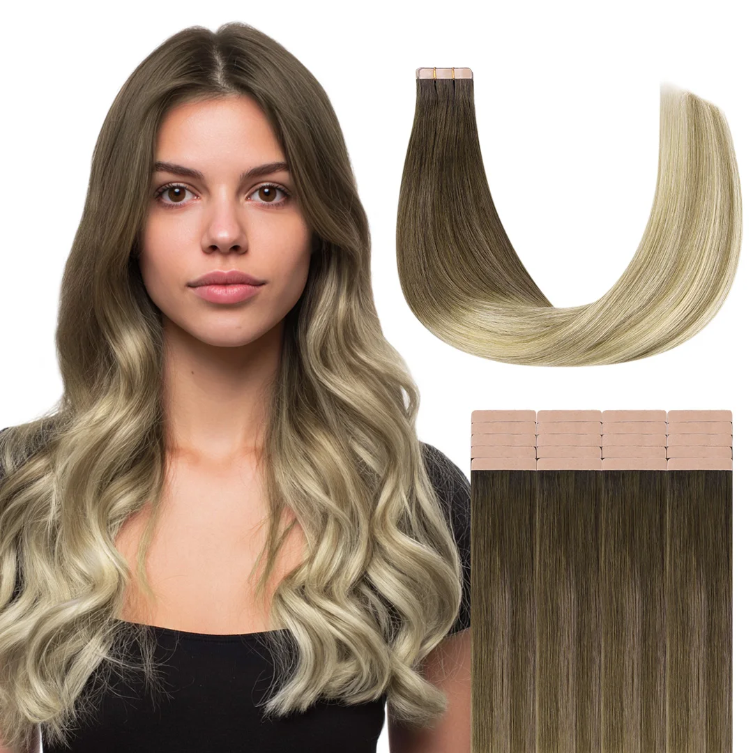 

20 шт., невидимые пряди из натуральных человеческих волос