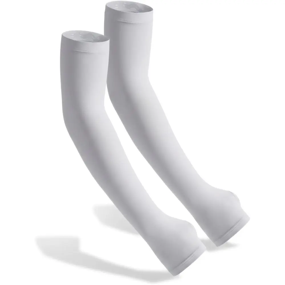 

UV-Protected Cooling Compression Arm Sleeves with Thumb Holes for Men and Women