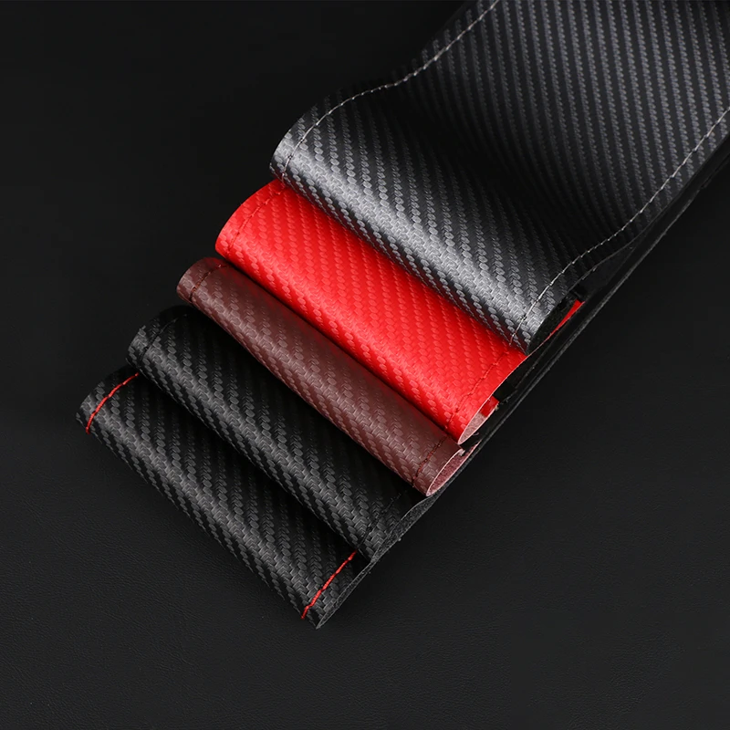 Matte Carbon Fiber Car Steering Wheel Cover Universal Fit High-Quality Porty Luxurious Race Hand Sewing Auto Steering Wheel Wrap