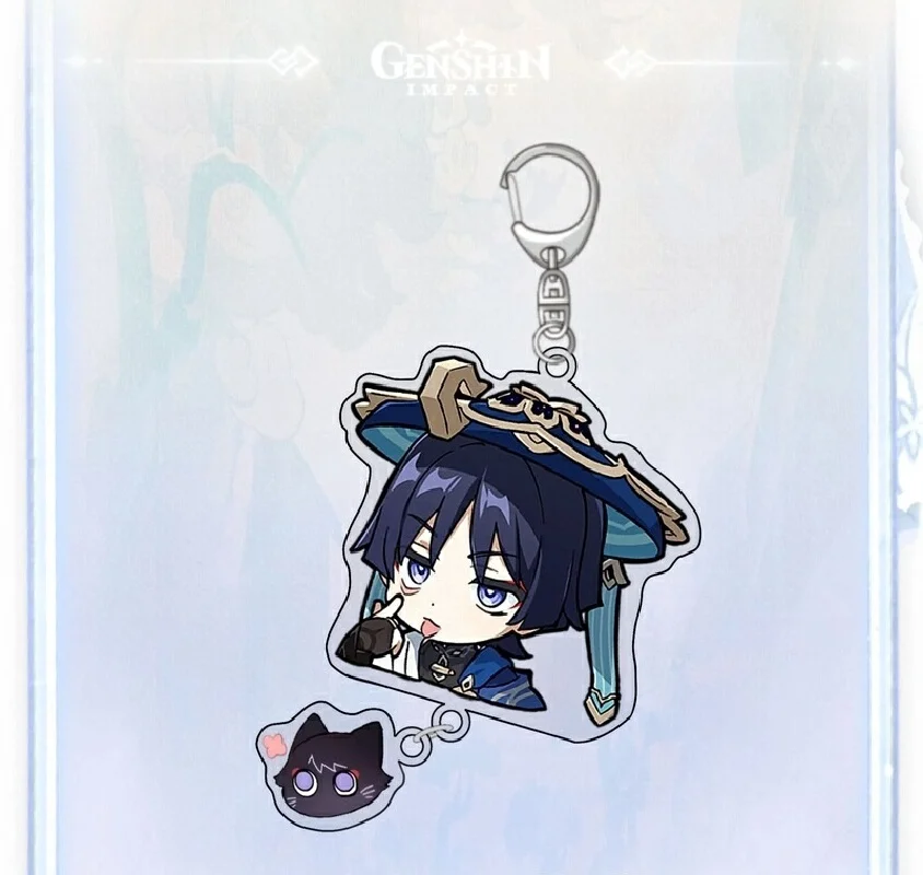 

Genshin Impact Pendant Surrounding Acg Key Chain Lovely Q Version Millet Soldier Funina Mandrill Raiden Shogun God Wanye Gift