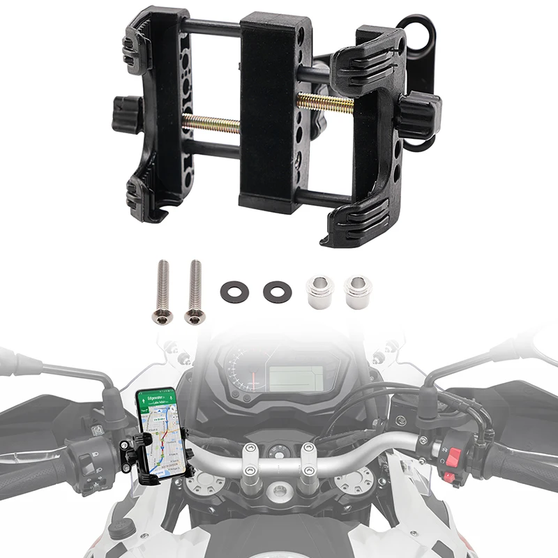 Motorcycle Phone Holder Mount for Harley VRSC XL XR Dyna Softail Touring Trike - Adjustable Handlebar Cell Phone Stand Bracket