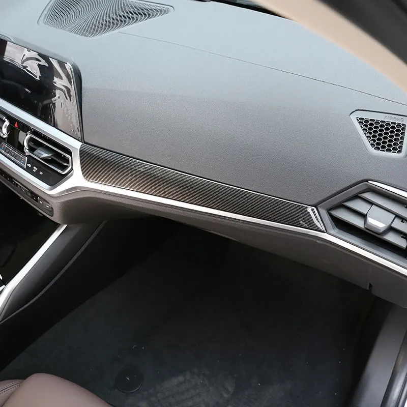 لسيارات BMW 3 Series G20 2020-2022 ABS ألياف الكربون لوحة سيارة وحدة التحكم والعتاد التحول غطاء لوحة الديكور الداخلية اكسسوارات السيارات #4