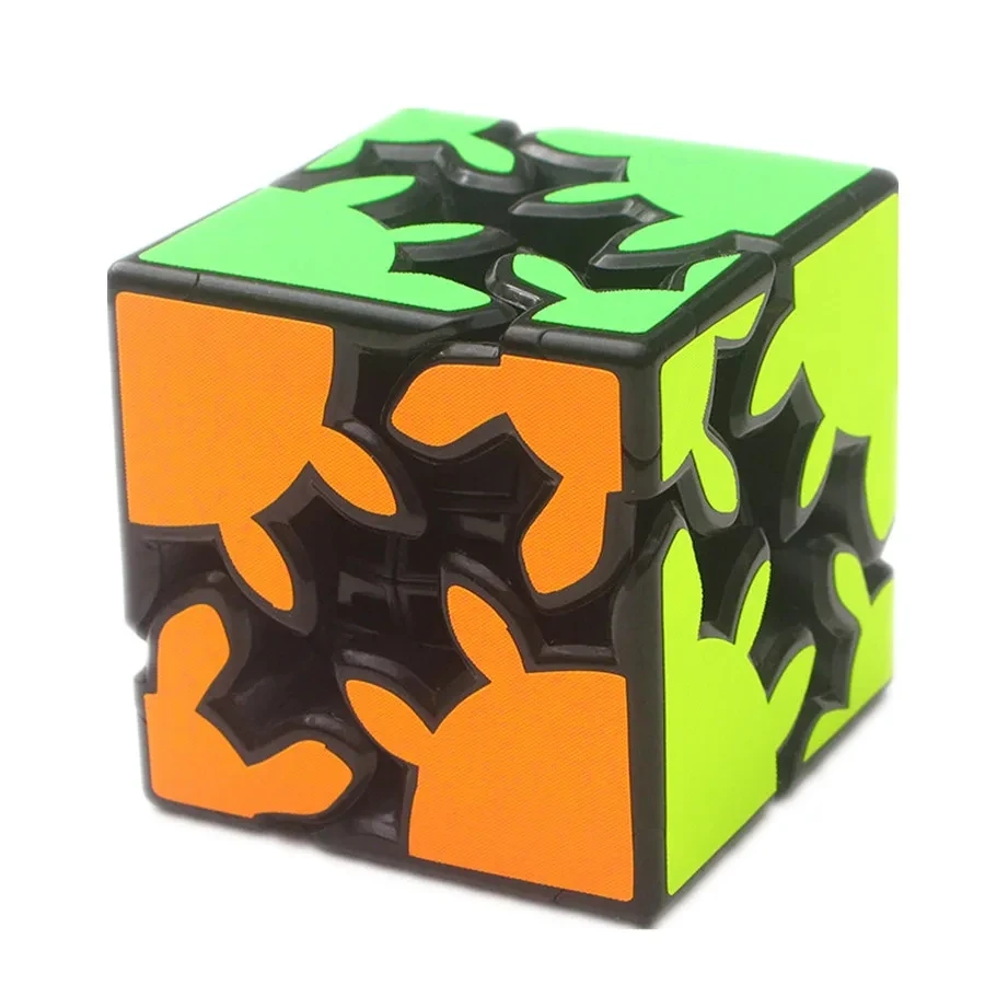 New 2x2 Gear Magic Cubes White/Blac  Professional Cubo Magico Puzzle Toy For Children Kids Gift Toy