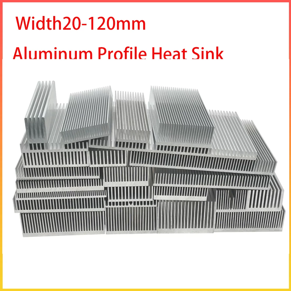 1pcs Aluminum Profile Heat Sink Width20-120mm Cooling Cooler Motherboard Electronic Chip IC Transistor Heat Dissipation DIY Part