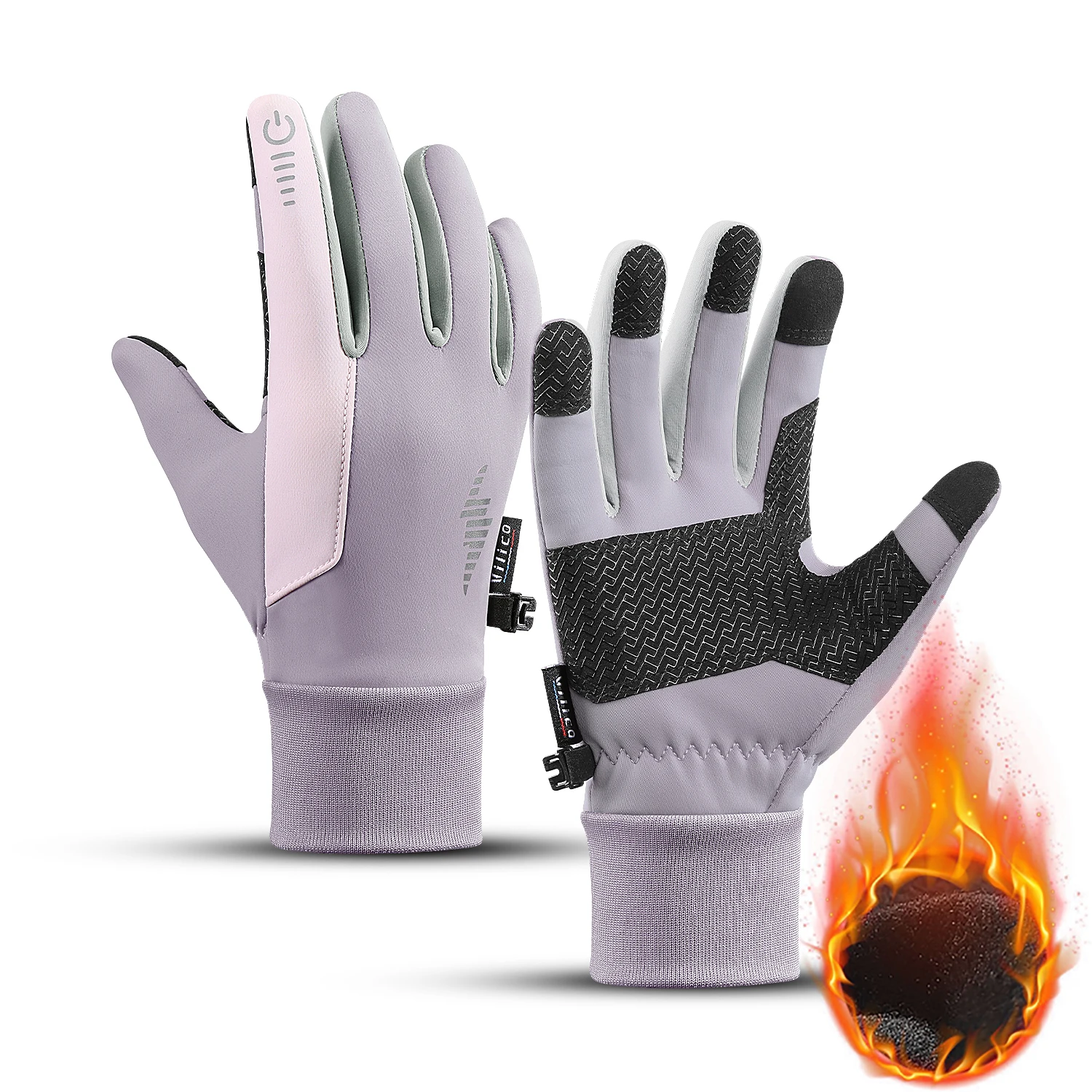 Winter Sports Plus Velvet Warm Gloves For Men And Women Touch Screen Ski Cycling Bicycle Riding Cold-Proof Outdoor Gloves