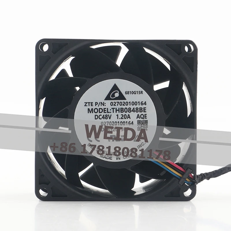 Delta 8CM 48V 1.20A THB0848BE frequency PWM 80X80X38MM cooling fan Industrial computer server four-wire