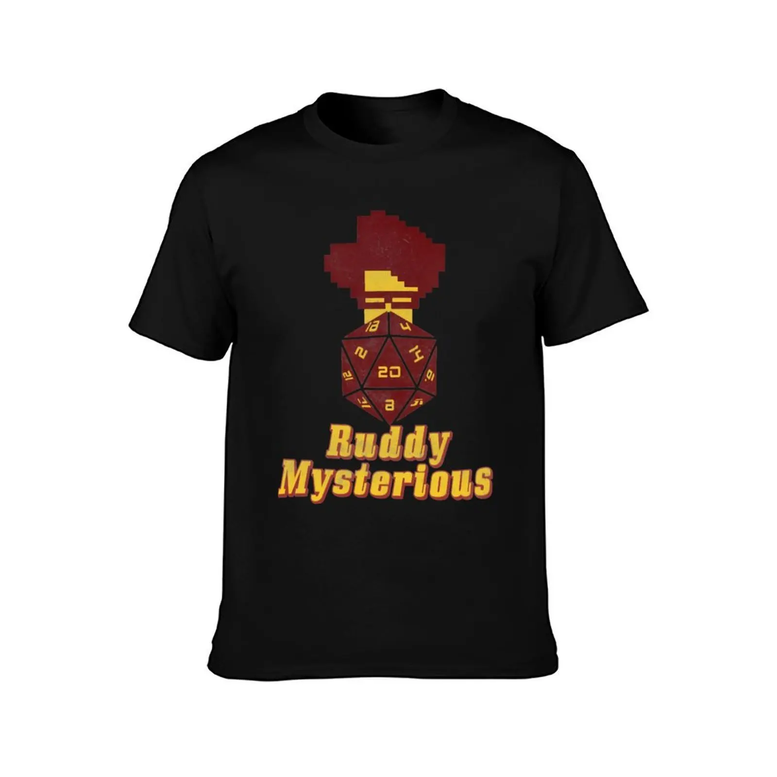 Ruddy Mysterious T-Shirt, Summer Casual Cotton Tee, Oversized Streetwear Tops, Vintage Graphic Print, Loose Fit Short Sleeve