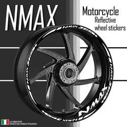 Reflective Motorcycle Accessories Wheel Sticker Hub Waterproof Decals Rim Stripe Tape For NMAX125 Nmax155 nmax160 NMAX