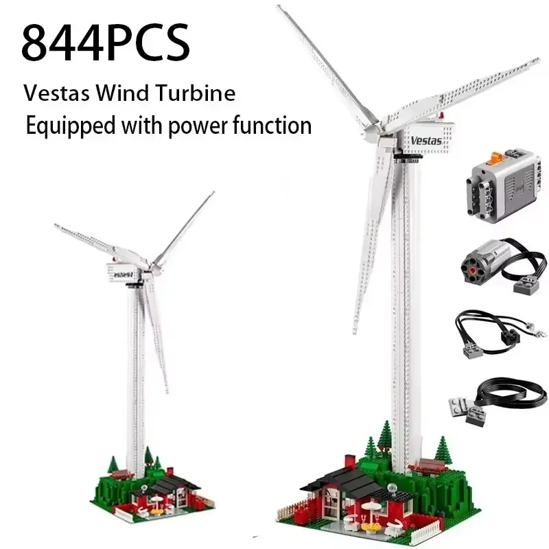 

Новая серия конструкторов Vestas DIY844PCS: электрическая ветряная турбина, генератор, модель для сборки, игрушка для мальчиков и девочек, подарок на день рождения.