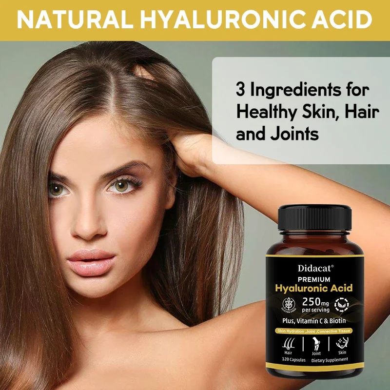Potential Hyaluronic Acid Capsules, with Biotin, Help Protect Skin and Joint Health, and Maintain Healthy Hair and Eyes