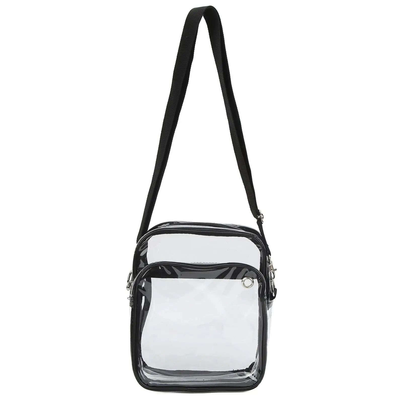 

Transparent Clear Messenger Shoulder Bag with Zipper - Stylish for daily Use Tote for Outings