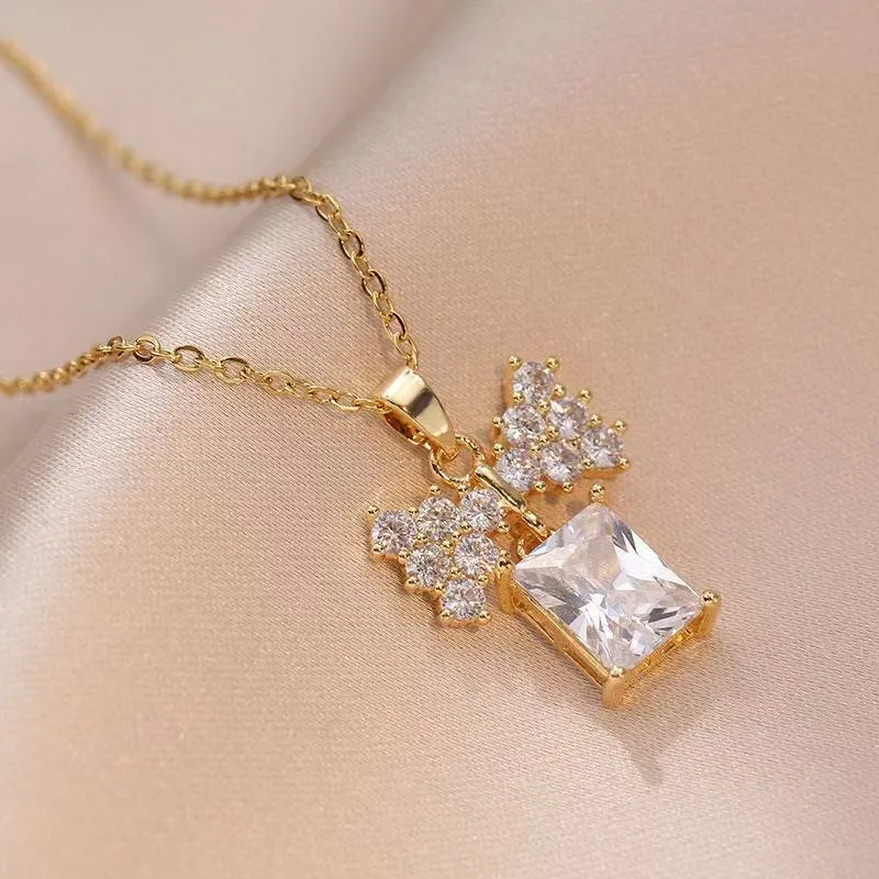 

Heavenly Sparkle: Angel Wing Crystal Necklace for Her