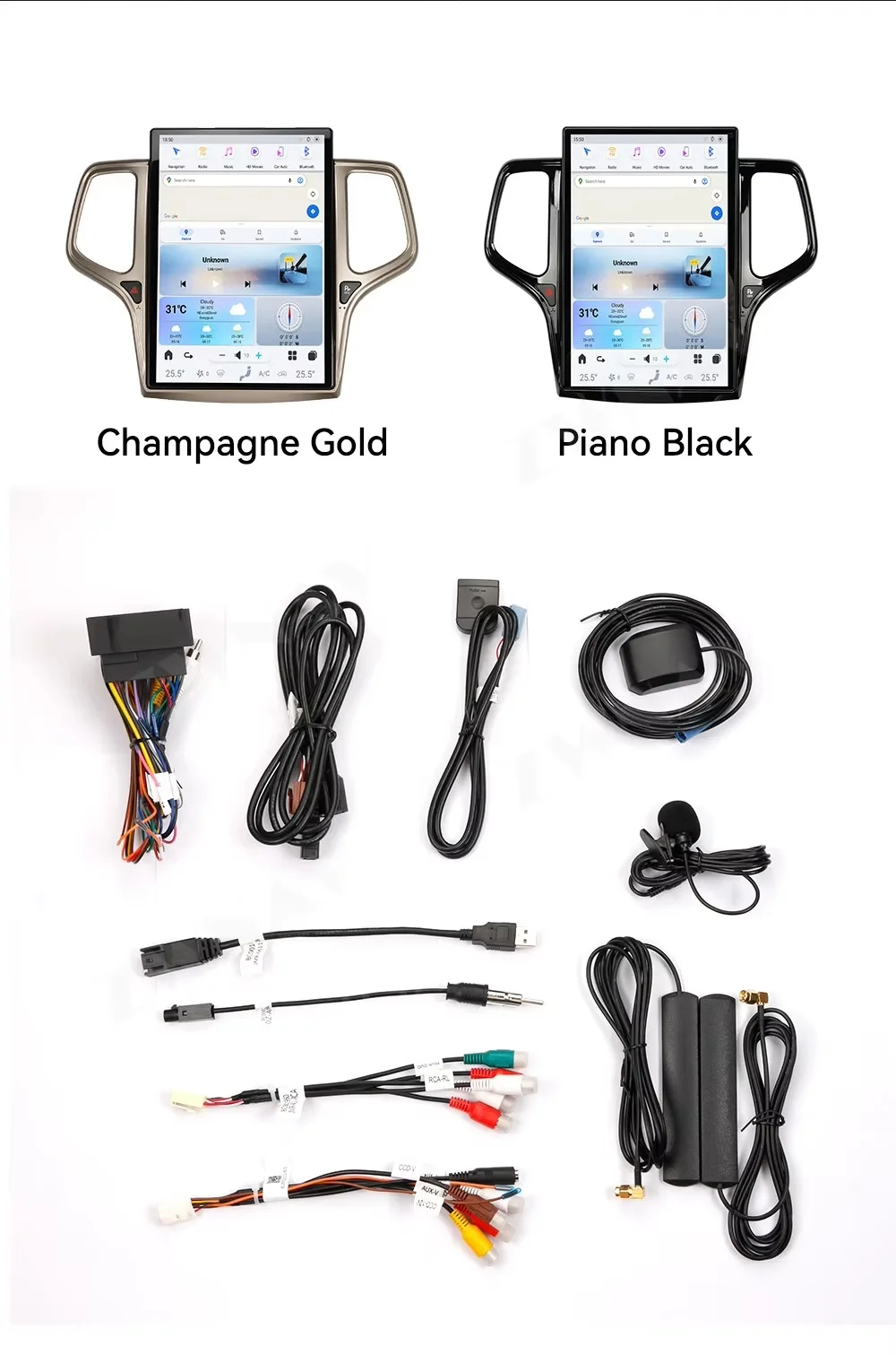Touch Screen Android 13 For Jeep Grand Cherokee 2011-2014-2021 Carplay Car Radio GPS Navigation Multimedia Player Head Unit