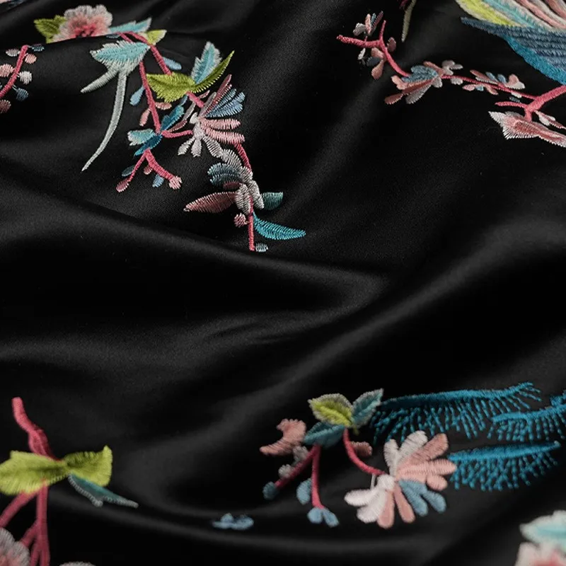 Embroidered brocade jacquard fabric silk peacock pattern Chinese-style clothing and cheongsam