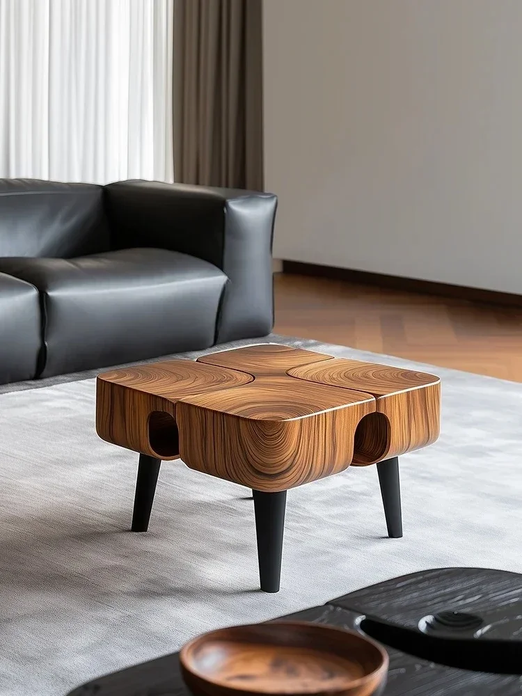 TTTTItalian Minimalist Solid Wood Coffee Table, High-end Modern Small Apartment Home Living Room Designer, Table