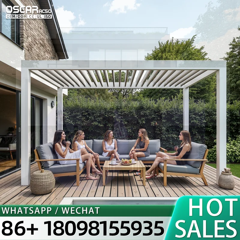 Maximize Outdoor Entertainment Spacious Elegant Solar Party Pavilion for Backyard Patio Garden pergola