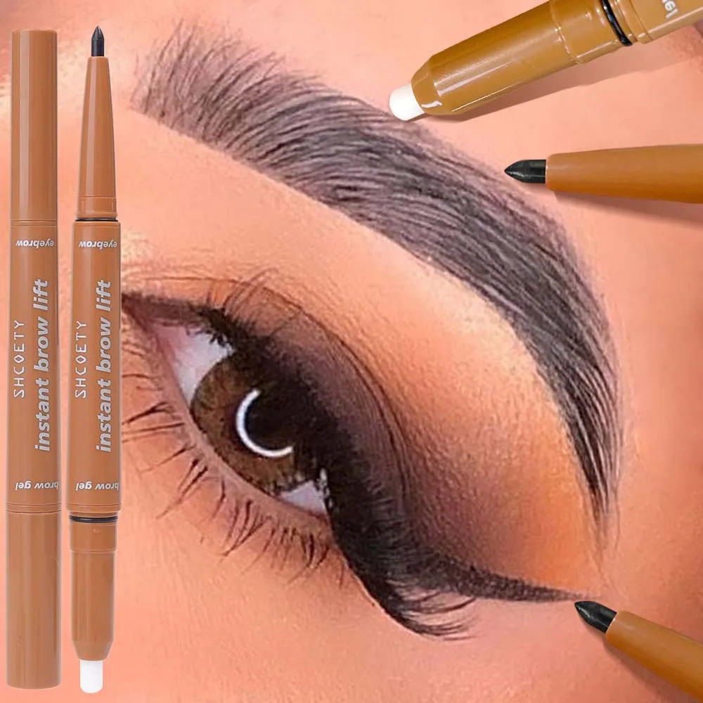 Waterproof Eyebrow Pencil with Eyebrow Gel Sweatproof Long Lasting Non Smudge Eye Makeup Stereoscopic Plasticity Makeup Tools