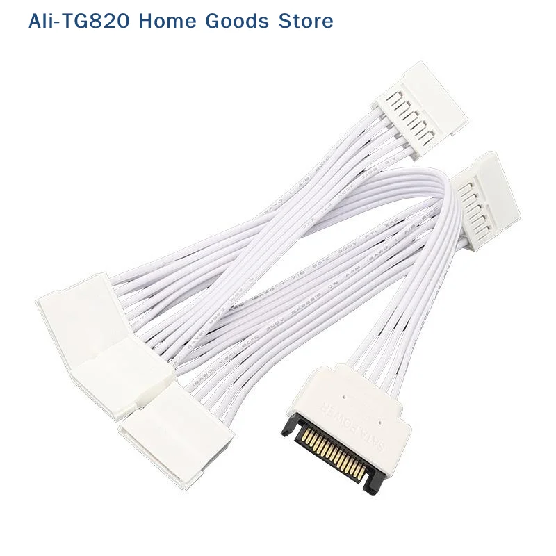 [TG820]15Pin SATA Power Supply Splitter Cable Hard Drive 1 Male To 5 Female Extension Power Cord For DIY PC Sever