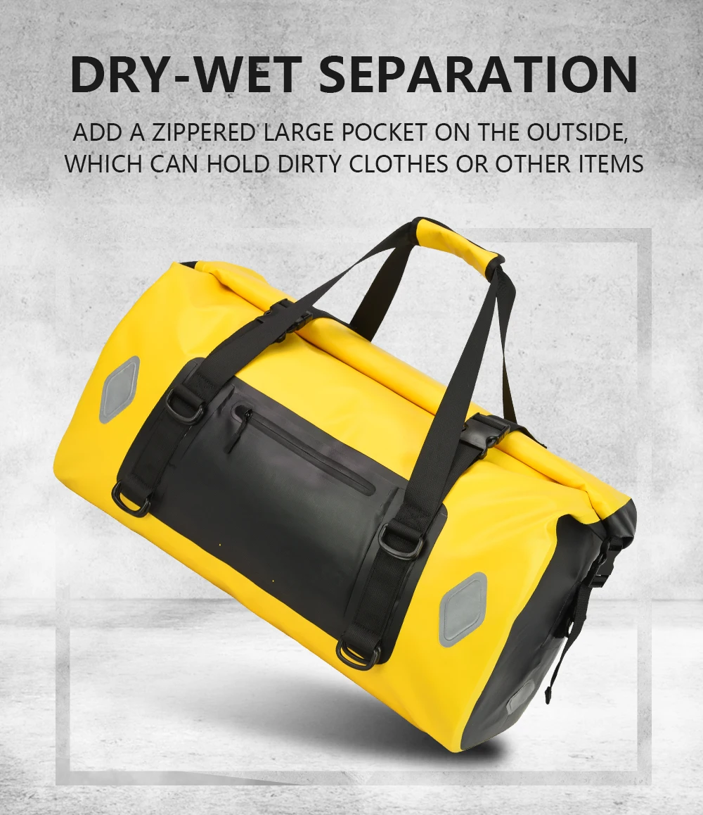 

Motorcycle Tail Bag 55L Large Capacity Waterproof Rear Seat Pack Motorbike Touring Luggage Saddle Bag